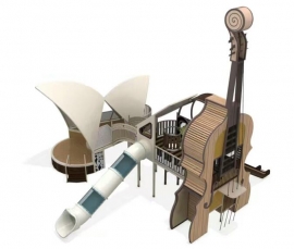 大提琴造型功能滑梯